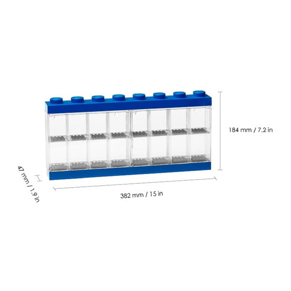 Modrá sběratelská skříňka na 16 minifigurek LEGO®-image-1