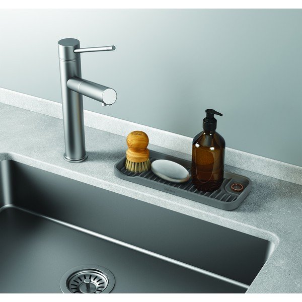 Šedý silikonový organizér ke dřezu – Metaltex-image-1