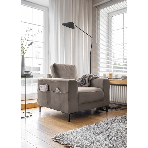 Hnědé manšestrové křeslo Lofty Lilly – Miuform-image-2