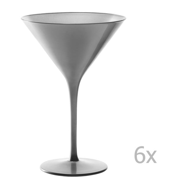 Sada 6 stříbrných sklenic na koktejly Stölzle Lausitz Olympic Cocktail, 240 ml