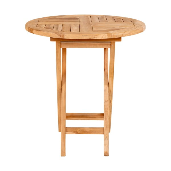 Zahradní jídelní stůl z teakového dřeva Bonami Essentials Oviedo, ø 70 cm-image-3