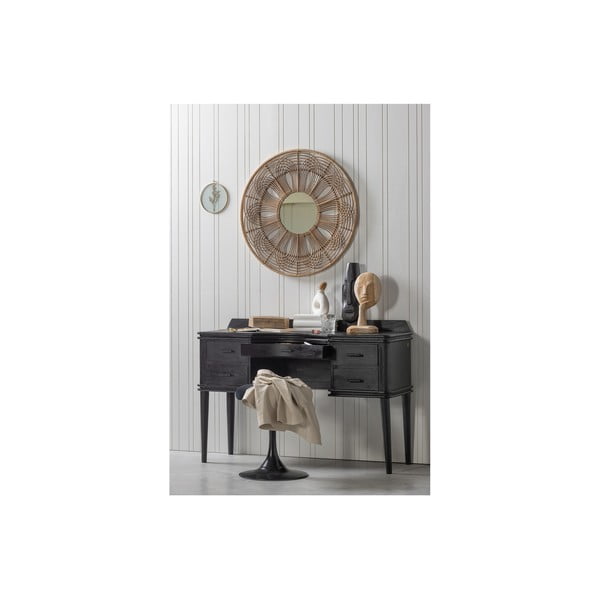 Nástěnné zrcadlo s bambusovým rámem ø 76 cm Obi – WOOOD-image-1