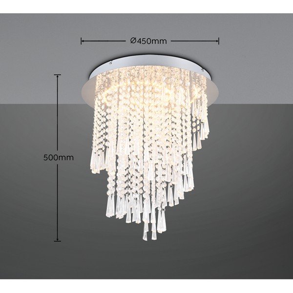 LED stropní svítidlo ve stříbrné barvě ø 45 cm Pomp – Reality-image-2
