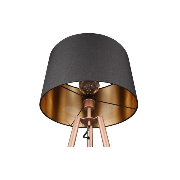 Hnědá stojací lampa s poličkou (výška 152 cm) Colette – Reality-image-3