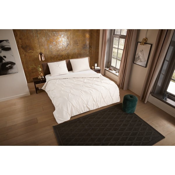 Krémové prodloužené povlečení na dvoulůžko z mikrovlákna 200x220 cm Pure Elegance – Good Morning-image-2