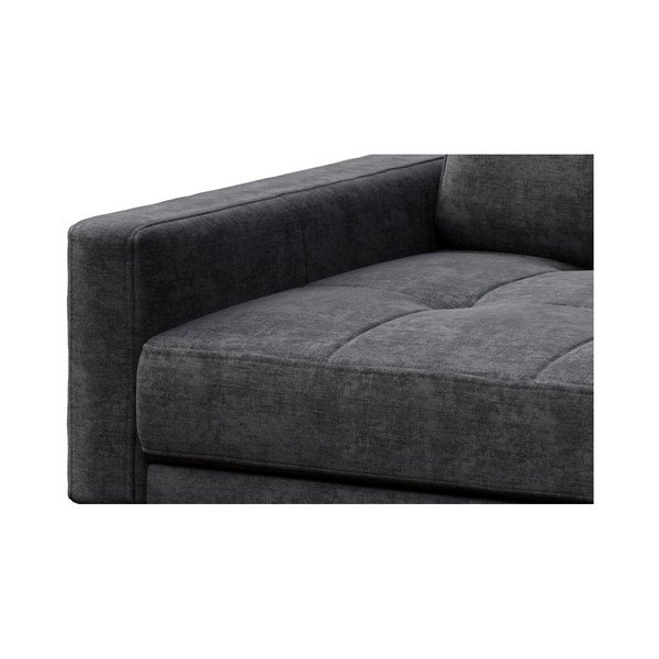 Tmavě šedá rohová pohovka MESONICA Musso Tufted, pravý roh-image-4