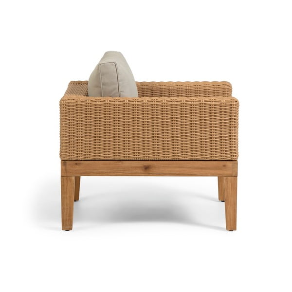 Zahradní křeslo s béžovými polštáři Kave Home Acae-image-3