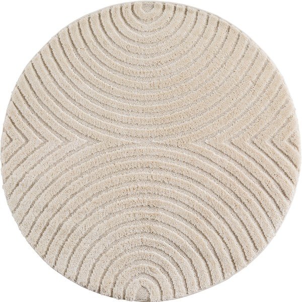 Krémový kulatý koberec s příměsí juty ø 80 cm Art 1122 – Ayyildiz Carpets