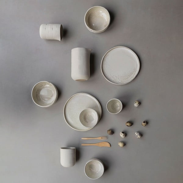 Bílé hrnky v sadě 2 ks z kamene 0.3 l Sand Grain – Mette Ditmer Denmark-image-3