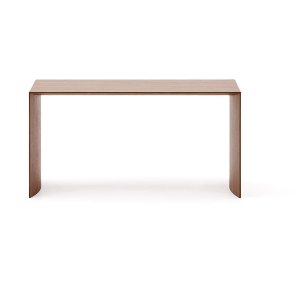 Konferenční stolek v tmavě přírodní barvě v dekoru ořechu 45x90 cm Litto – Kave Home-image-4