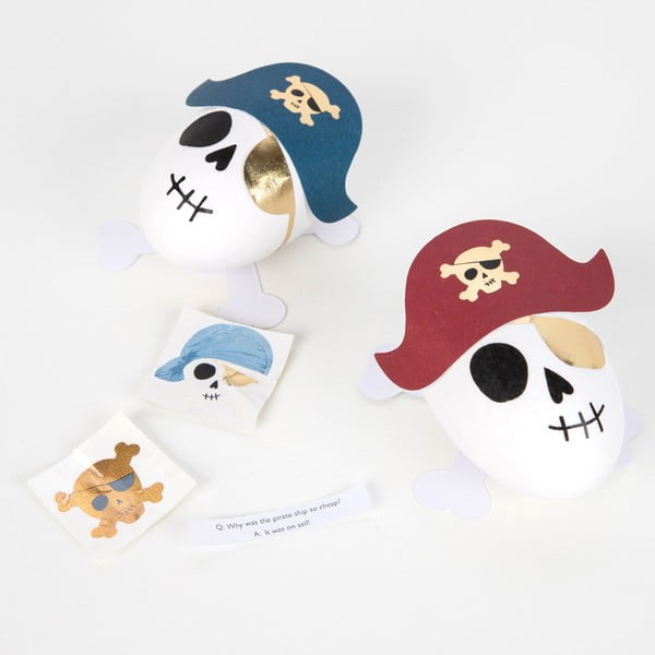 Párty doplňky v sadě 3 ks Pirate Skulls Surprise Balls – Meri Meri-image-1