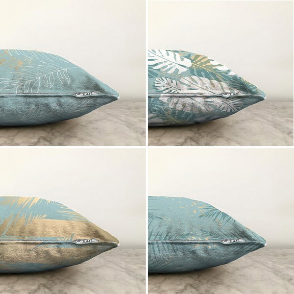 Sada 4 povlaků na polštáře Minimalist Cushion Covers Lagoon, 55 x 55 cm-image-2