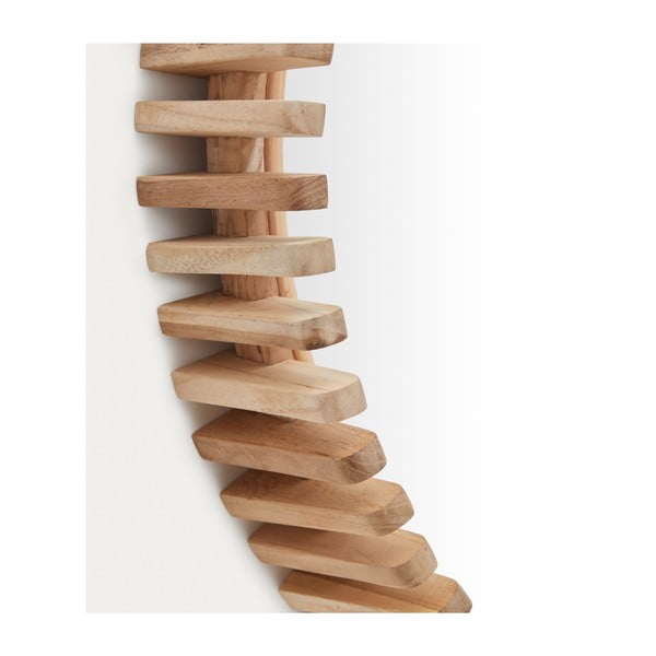 Nástěnné zrcadlo s dřevěným rámem ø 60 cm Polke – Kave Home-image-3