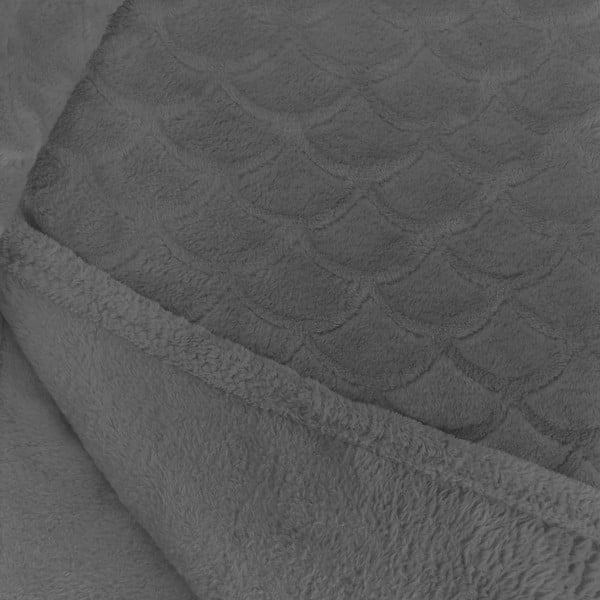 Šedá deka z mikrovlákna DecoKing Sardi, 70 x 150 cm