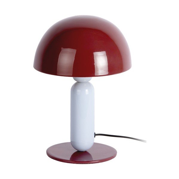 Vínová/světle modrá kovová stolní lampa (výška 30 cm) Firenze round – Leitmotiv
