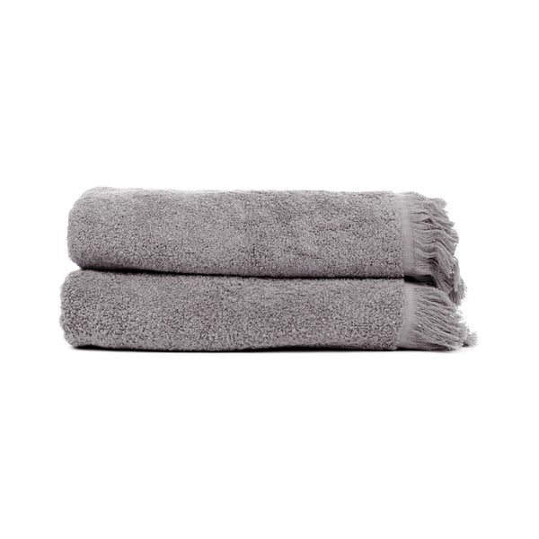 Sada 2 antracitově šedých ručníků ze 100% bavlny Bonami Selection, 50 x 90 cm