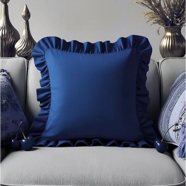 Povlak na polštář s příměsí bavlny 40x40 cm Ruffled – Mila Home