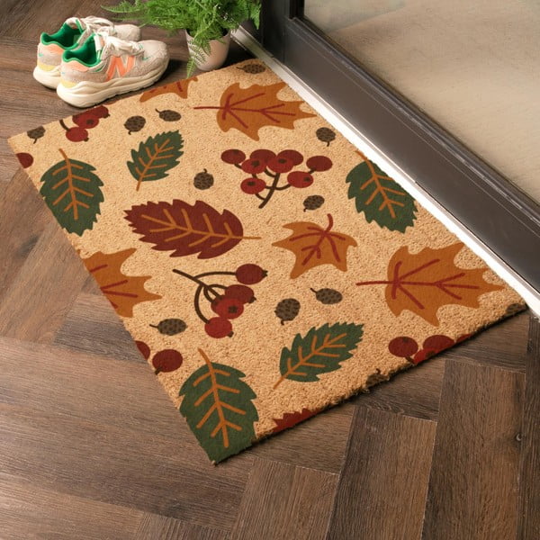 Rohožka z kokosového vlákna 60x90 cm Autumn Leaves – Artsy Doormats-image-1