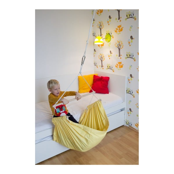 Žluté houpadlo se zavěšením do stropu Hojdavak Junior-image-4