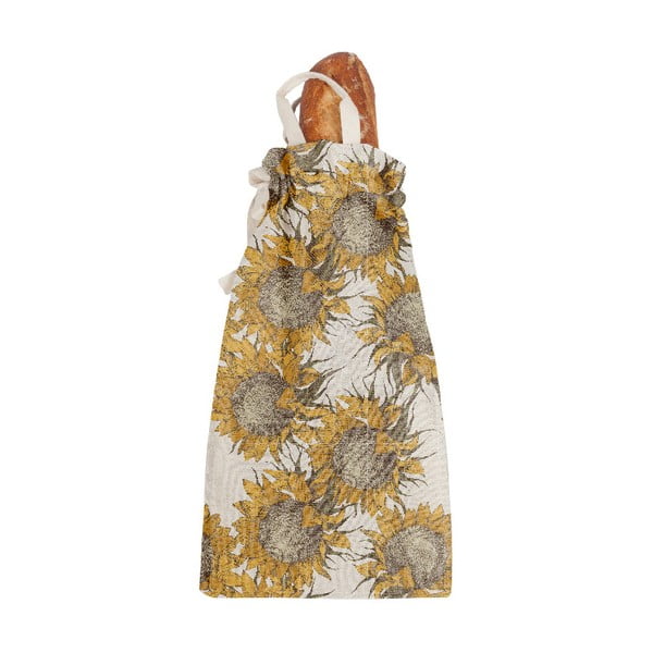 Látkový vak na chléb s příměsí lnu Really Nice Things Bag Sunflower, výška 42 cm