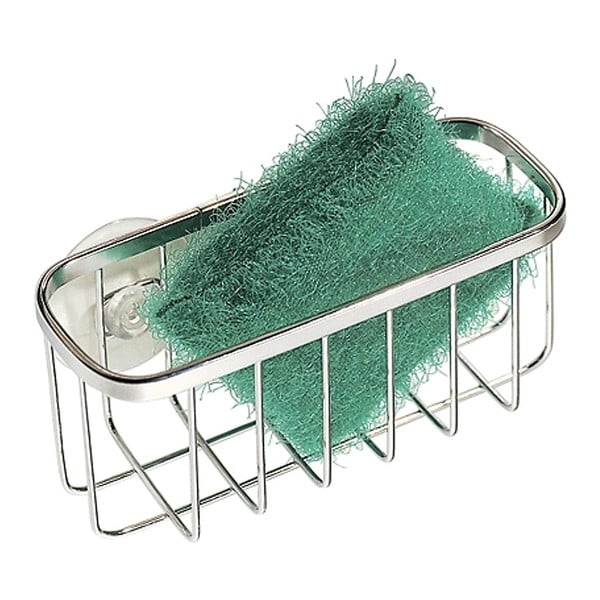 Kovový odkládací držák na houbičku s přísavkami iDesign Gia-image-2