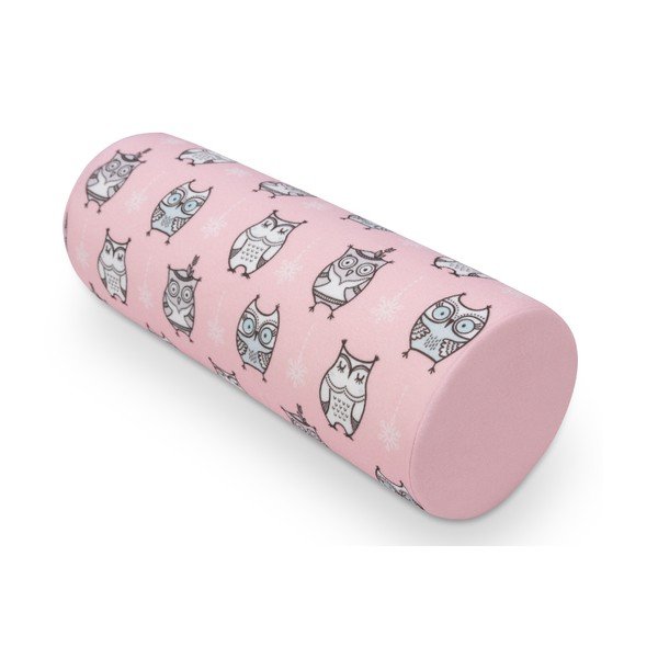 Růžový polštář s motivem soviček KICOTI, 15 x 40 cm-image-3