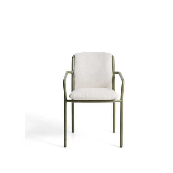 Zelená polstrovaná zahradní židle Linosa – Kave Home-image-4