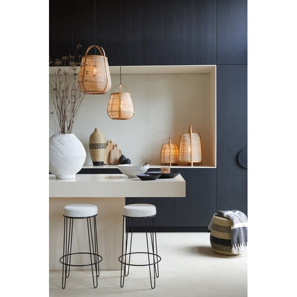 Bílá čalouněná barová stolička (výška sedáku 73 cm) Alice – Light & Living-image-3