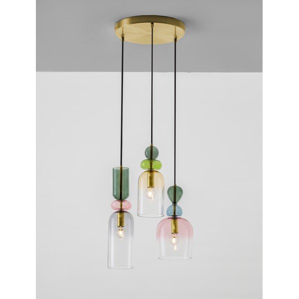 Skleněné závěsné svítidlo ve zlaté barvě ø 42 cm Murano – Nova Luce-image-3