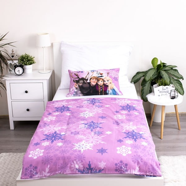 Bavlněné dětské povlečení do postýlky 100x135 cm Frozen "Purple" – Jerry Fabrics-image-3