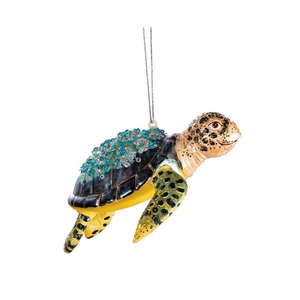 Ručně vyrobená vánoční ozdoba 4 cm Turtle – Sass & Belle