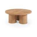 Kulatý konferenční stolek v dekoru dubu v přírodní barvě ø 100 cm Arancha – MOME