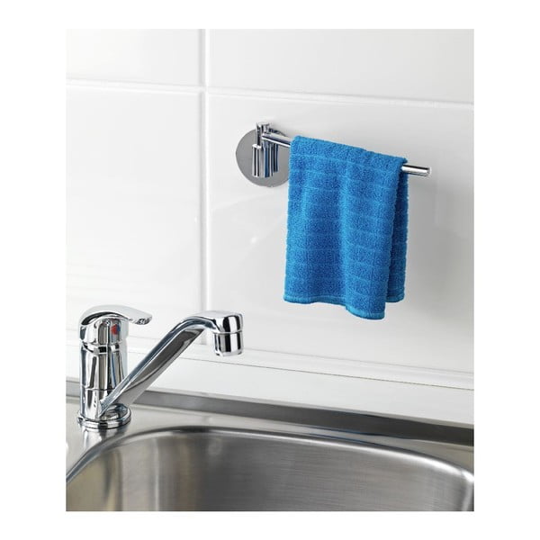 Samodržící držák na utěrku z nerezové oceli Wenko Turbo-Loc, nosnost až 40 kg-image-2