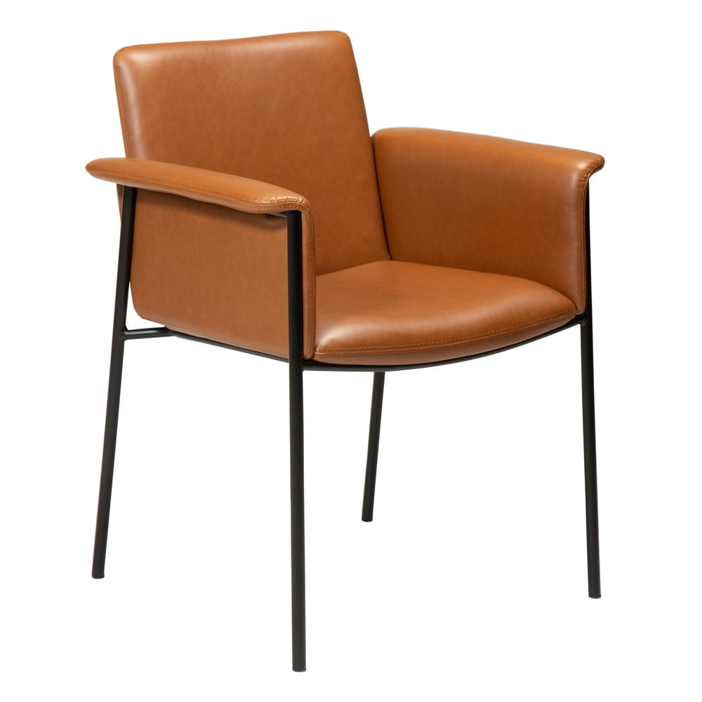 Hnědá jídelní židle z imitace kůže DAN-FORM Denmark Vale