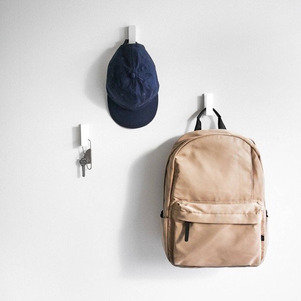 Bílé nástěnné kovové háčky v sadě 3 ks Tower – YAMAZAKI-image-1