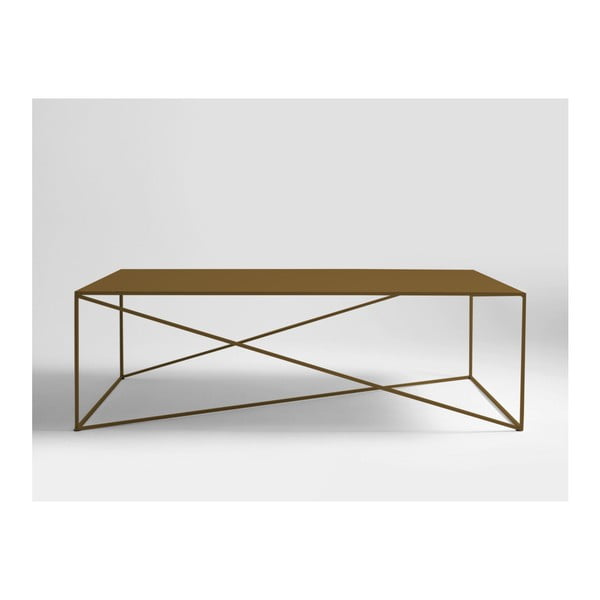 Konferenční stolek ve zlaté barvě Custom Form Memo, 140 x 80 cm