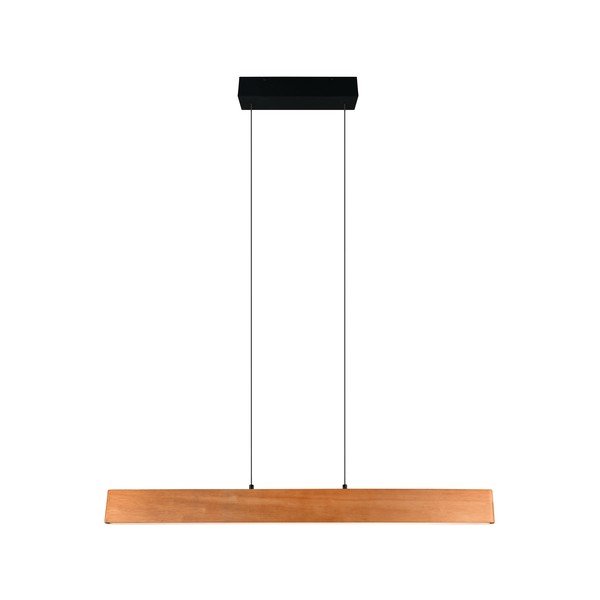 LED závěsné svítidlo v přírodní barvě s dřevěným stínidlem Edgewood – Trio