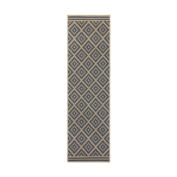 Modro-béžový venkovní koberec běhoun 230x66 cm Moretti - Flair Rugs