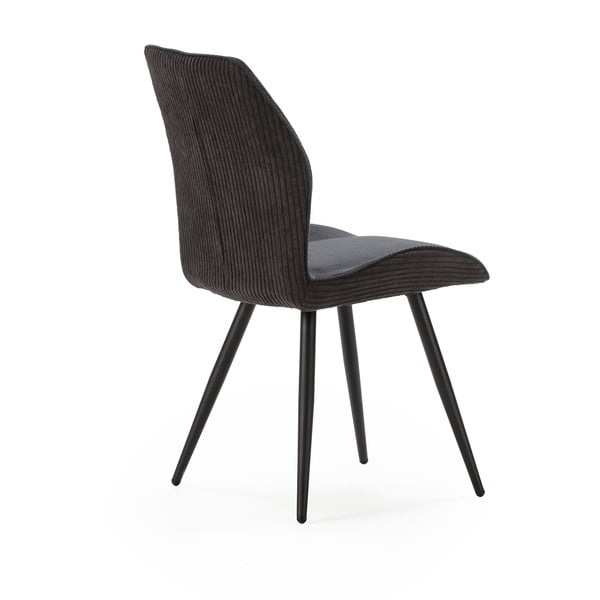 Černé manšestrové jídelní židle v sadě 2 ks Adaya – Marckeric-image-4