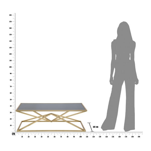Konferenční stůl s černou skleněnou deskou Mauro Ferretti Piramid, 110 x 60 cm-image-2