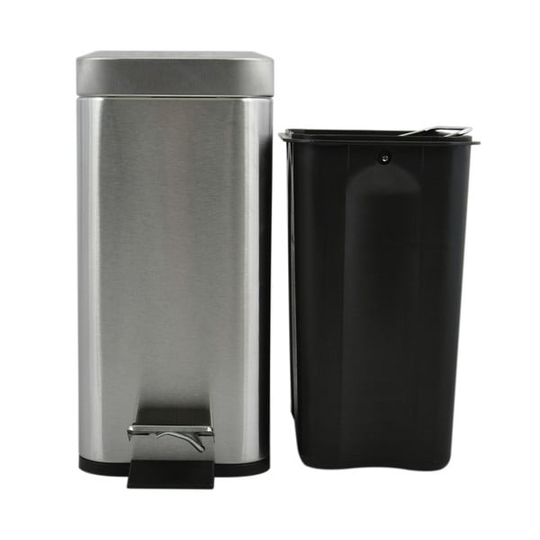 Nášlapný ocelový odpadkový koš v matně stříbrné barvě 5 l   Erik – Spirella-image-3
