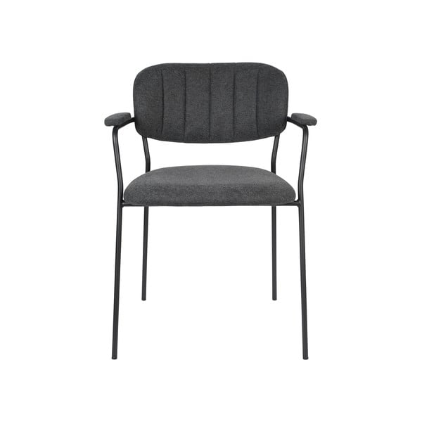 Antracitové jídelní židle v sadě 2 ks Jolien – White Label-image-2