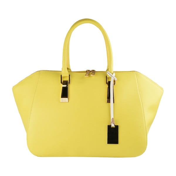 Žlutá kožená kabelka Matilde Costa Palmas