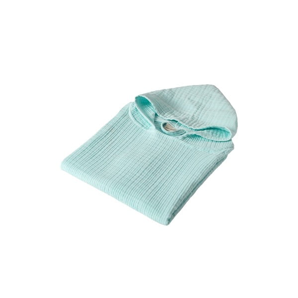 Mušelínové dětské pončo v mentolové barvě Juno – Foutastic