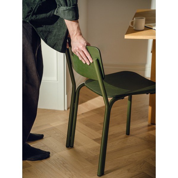 Zelená stohovatelná jídelní židle Kei – noo.ma-image-1