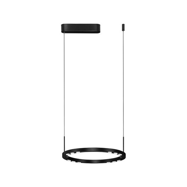 Matně černé hliníkové LED stmívatelné závěsné svítidlo ø 40 cm Lunette – Nova Luce