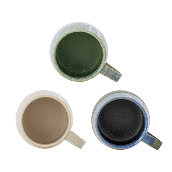 Modré/béžové hrnky v sadě 3 ks z kameniny 460 ml Cloe – Bloomingville-image-3