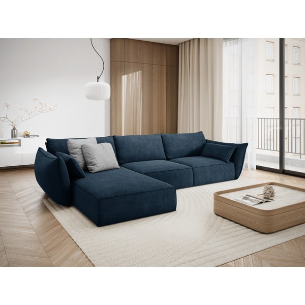 Tmavě modrá rohová pohovka (levý roh) Vanda – Mazzini Sofas-image-1
