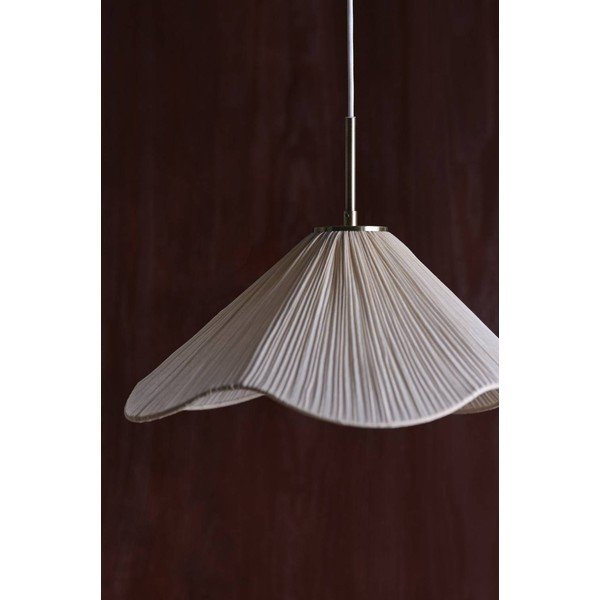 Krémové látkové závěsné svítidlo ø 50 cm Lunaria – Jotex-image-3