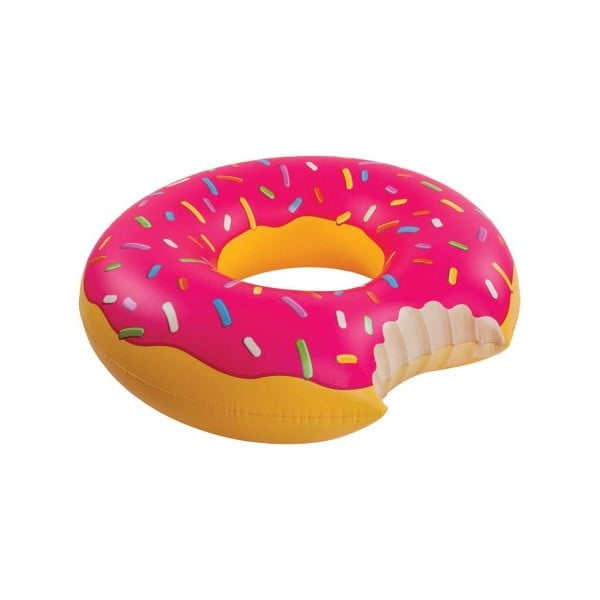 Růžový nafukovací kruh Gadgets House Donut, Ø 105 cm